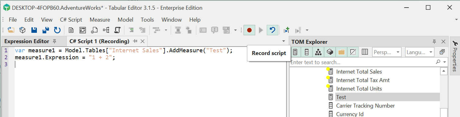 Csharp Script Recorder