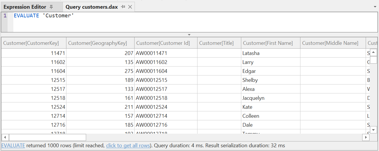 Query Rowset Limit